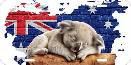 Koala Bear Australia Flag Sleeping Personalize Aluminum Metal License Plate 42 - £10.14 GBP+