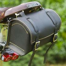 London Craftwork Classic Square Saddle/Handlebar Bicycle Bag Genuine Lea... - $37.99