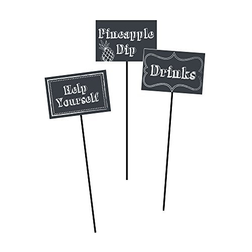 Creative Converting 3-Count Chalkboard Centerpiece Sticks - $2.72