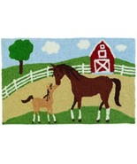 Mare and Foal on The Farm JB-AHY006 Jellybean Rug 20 x 30 Machine Washable - $850.42 MXN