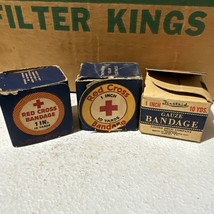Vintage Johnson &amp; Johnson Red Cross and Rexall 1 inch Bandage Lot - £15.52 GBP