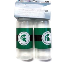 Michigan State Spartans 2 Pack Baby Spartan Bottles 9 oz Design Ages 3+ Months - £8.13 GBP