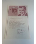 Rare Original VTG 1977 Tony Randall Actors Fund Of America Advertising A... - $15.00