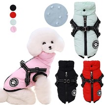 Waterproof Pet Clothes with Harness for Small Medium Dogs Jacket High Co... - £27.68 GBP+