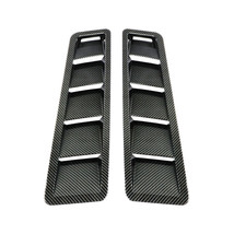 2Pcs Carbon Fiber Look Engine Hood Cover Outlet Vent For 2013-2014 Ford ... - £22.01 GBP