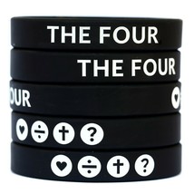 5 of THE FOUR Wristbands - Religous Inspiration Gospel Message Bracelet ... - £7.69 GBP