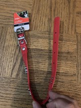 Meijer Dog Collar Medium Red Vinyl/Bone Jewel-BRAND NEW-SHIPS Same Business Day - £12.38 GBP