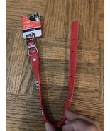 Meijer Dog Collar Medium Red Vinyl/Bone Jewel-BRAND NEW-SHIPS SAME BUSIN... - $15.72