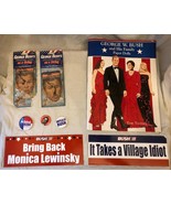 GEORGE BUSH Lot-Paper Dolls Book 2-Air Freshners 2-Stickers 3-pins parod... - £7.67 GBP