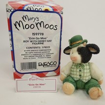 Mary’s Moo Moos ERIN GO MOO boy cow with derby hat figurine 1995 159778 QAKM4 - £7.81 GBP