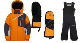 Spyder Boys Snowsuit Set Challenger Jacket,Expedition Pant, Cubby Mitten... - £114.99 GBP