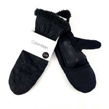 $58 Calvin Klein Womans Gloves Black ck Monogram L/XL New - £12.37 GBP