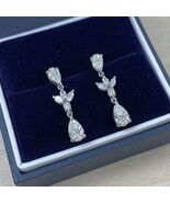 Boucles D'oreilles Pendantes En Diamant Lab Grown De 2,00 TCW En Or Blan... - $1,306.41