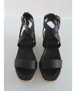 Michael Kors New (Lowry Wedge) Leather Espadrilles Size 8M - $45.00