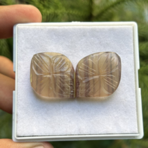 AAA+ Natural Hand carved Rainbow Pair Fluorite Gemstone, Jewelry Making ... - $23.90