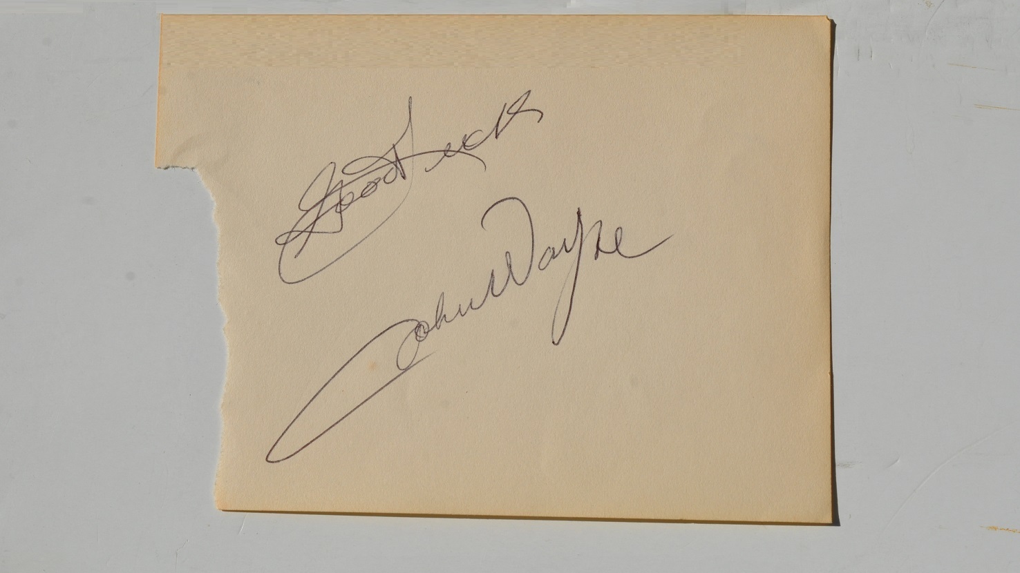 JOHN WAYNE SIGNED Page - Rio Grande - Chisum - True Grit - Duke - Fort A... - $729.00