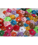 100 Assorted Random Mix Felt 3D Flowers-Small and Large Flower-Die Cut - $22.00