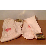Two Pair NOS New Vintage Surplus Off-White Dress Socks Size 9 With Sticker - £4.75 GBP