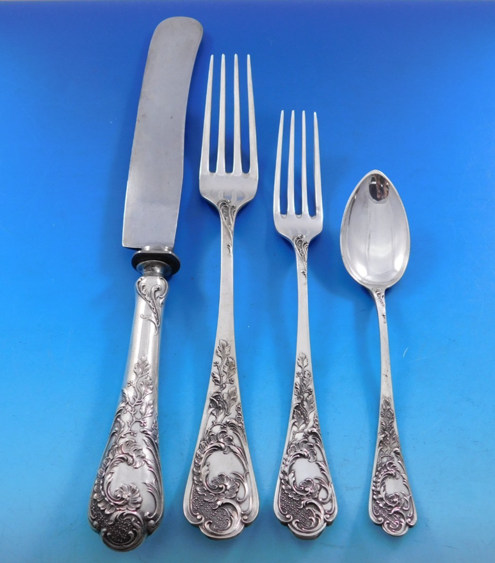 Model #150 by Bruckmann Sohn 800 Silver Flatware Set Service 175 pcs in Orig box Item image 6