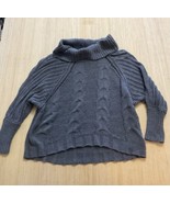 Terra &amp; Sky Cable Knit Chenille Mock Neck Gray Sweater Size 1X - $17.09 CAD