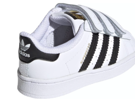 New ADIDAS Superstar CF I Toddler shoes White Black  Sneakers - £27.86 GBP