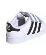 New ADIDAS Superstar CF I Toddler shoes White Black  Sneakers - £27.45 GBP