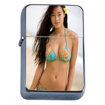 Hawaiian Pin Up Girls D7 Flip Top Oil Lighter Windproof Resistant Flame - £11.95 GBP