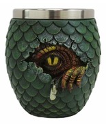 Green Khaleesi&#39;s Dragon Scale Egg With Wyrmling Small Cups Shot Glass Se... - $730.94 MXN