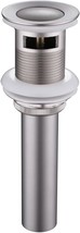 Brushed Nickel Vanity Vessel Sink Drain Stopper, Angle Simple Brass Pop Up - £35.35 GBP