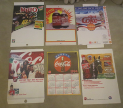 5 dIff Coca-Cola Cardboard Store Display Poster  1 is double sided &amp; 94 Calendar - £3.10 GBP