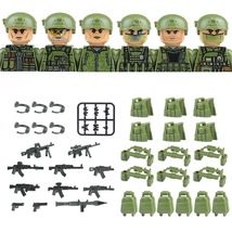 6PCS Modern City SWAT Ghost Commando Special Forces Army Soldier Figures M3102 - £17.52 GBP