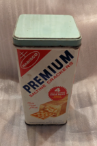 Vintage NABISCO PREMIUM SALTINE Crackers Advertising TIN CAN USA - £15.20 GBP