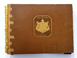 VINTAGE 1940s HAWAII &amp; WWII MILITARY PHOTO ALBUM HULA GIRLS, OFFICERS 14... - $100.00