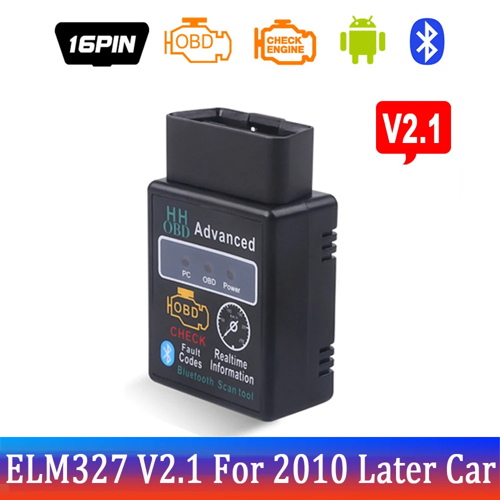 Pic18F25K80 Chip Elm327 Obd2 Scanner Elm 327 V1.5/V2.1 Bluetooth Code  Reader Auto Diagnostic