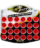 Sunlite 24 Small One Inch (1&quot;) Bolt on Bicycle Reflectors - Red - $14.95