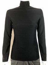 NWOT Adam Selman Sport Carbon38 Black Crystal Trimmed Mock Neck Stretch ... - $1,673.81 MXN