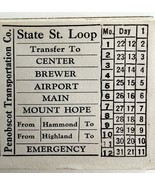 Railway Transfer Tickets Maine Penobscot Transportation State Street Loo... - $19.99