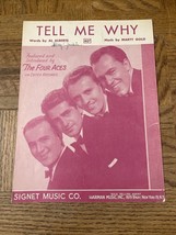 Tell Me Why The Four Aces Sheet Music - $15.89