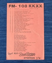 Vtg 1980 Radio Station KKXX FM 108 Music Playlist Bakersfield California... - $19.30