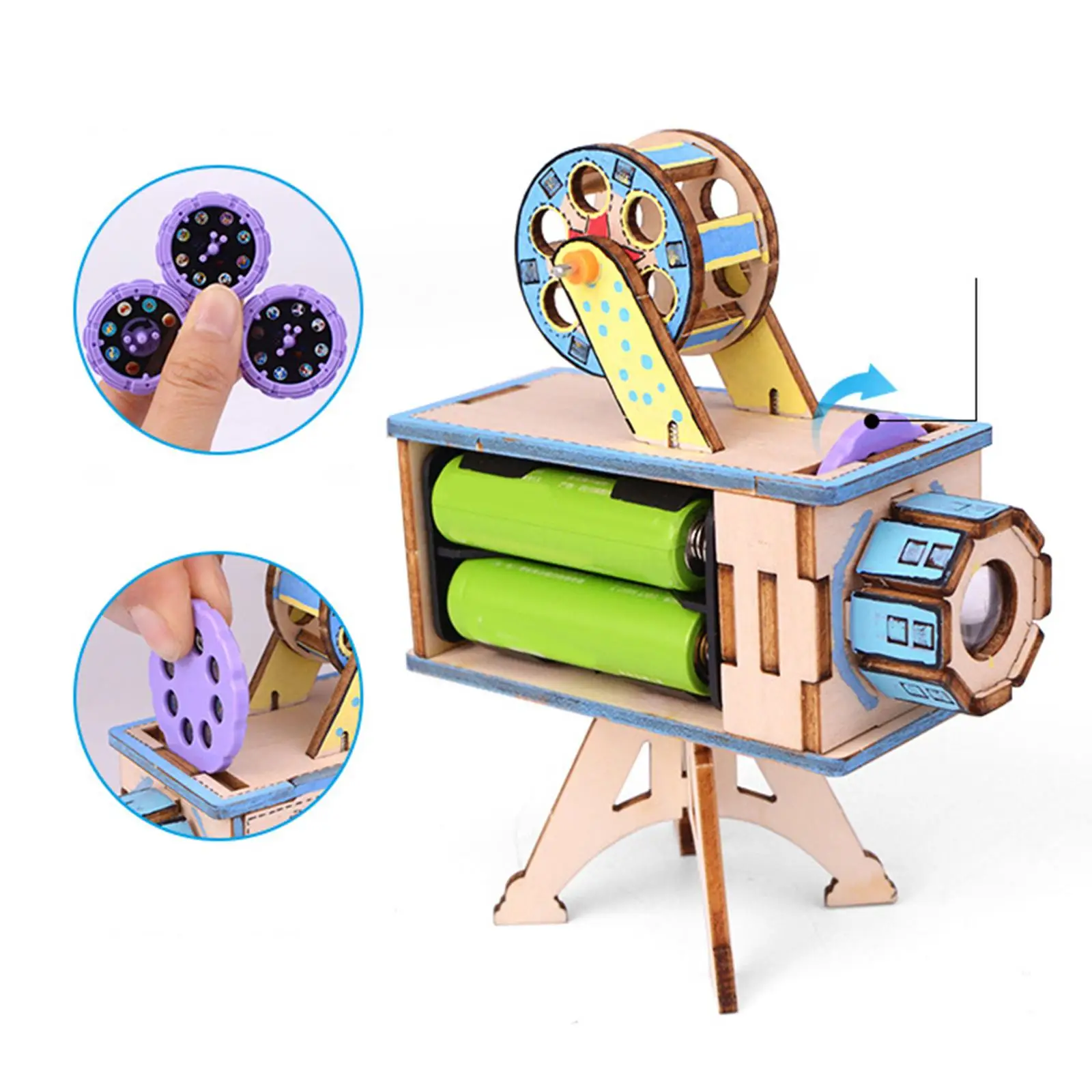 Wooden Science Project Model Kit Projector DIY Science Experiment Toy Early - £9.39 GBP