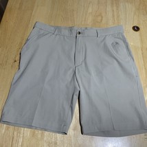 Greg Norman Golf Shorts Men&#39;s 36 Beige Tan Flat Front Sport Athletic Act... - $17.70
