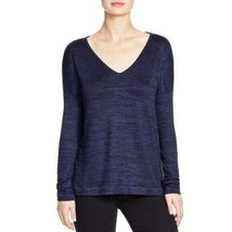 Womens Shirt Core Tee SO Blue Marled V-Neck Long Sleeve Top-size M - £10.34 GBP