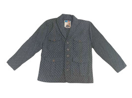PRPS Mens Jacket Blazer Long Sleeves Wool Buttons Geometric Grey Size L ... - $121.48