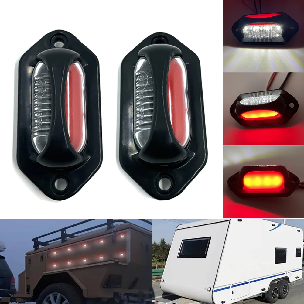 1pcs 8LED Truck Trailer LED Side Marker Lights 12V 24V License Plate Light LED - £13.59 GBP