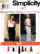 Misses&#39; DRESS 1995 Simplicity Pattern 9865 Sizes 10, 12, 14 UNCUT - £19.65 GBP