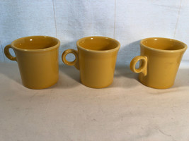 3 Fiesta Yellow Mugs Mint - $24.99