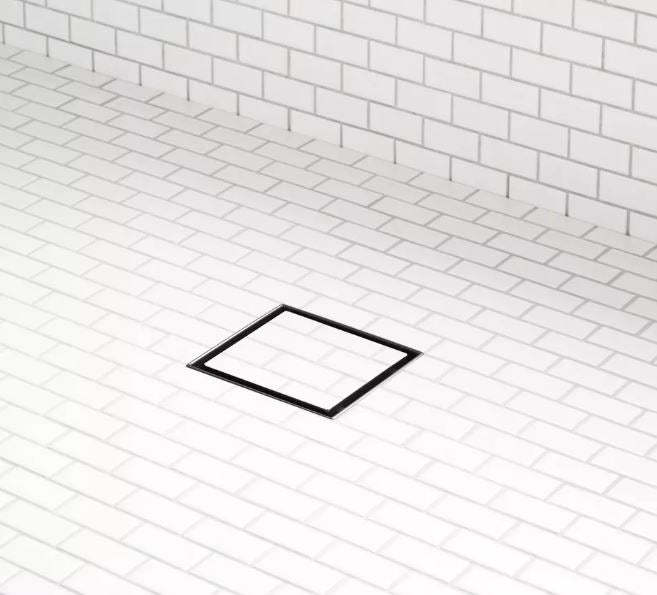 New Matted Black 4&quot; Cohen Square Tile-In Shower Drain with Drain Flange ... - $139.95