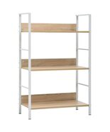 Shelf Cabinet Oak and White Engineered wood Medium Storage - €88,83 EUR