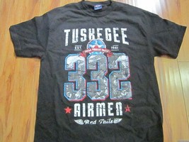 Tuskegee Airmen T-shirt 332 RED TAILS US AIR FORCE 99th Fighter Squadron... - $19.60