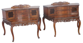 Louis XVI Style French Provincial Marquetry Inlay Step Tables / Side Tab... - $1,237.50